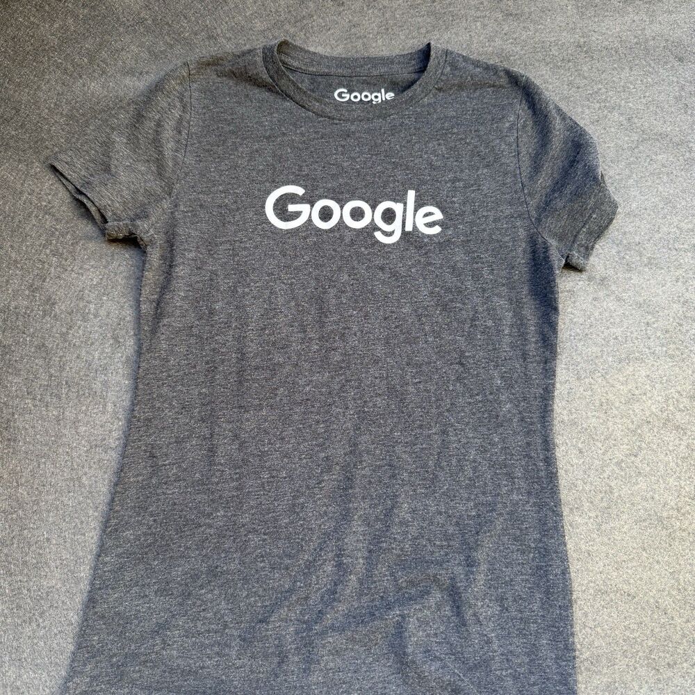 google merch t shirt small gray tapered cut Crew High Neck Dark Top Tech B5